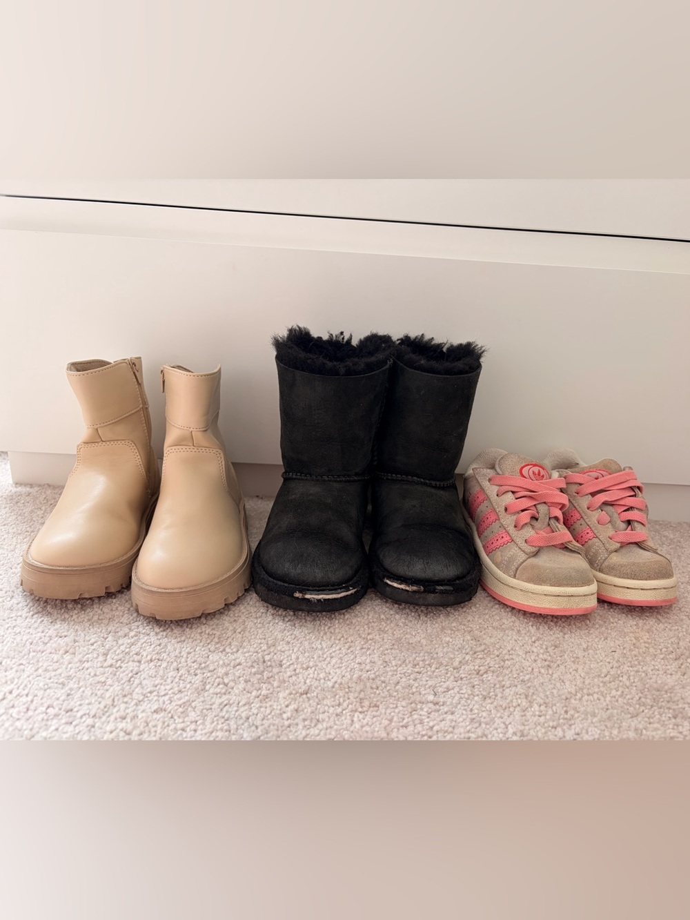 Bundle: UGG Boots Size 9 + Zara Boots EU 26 + Adidas Toddler Size 8